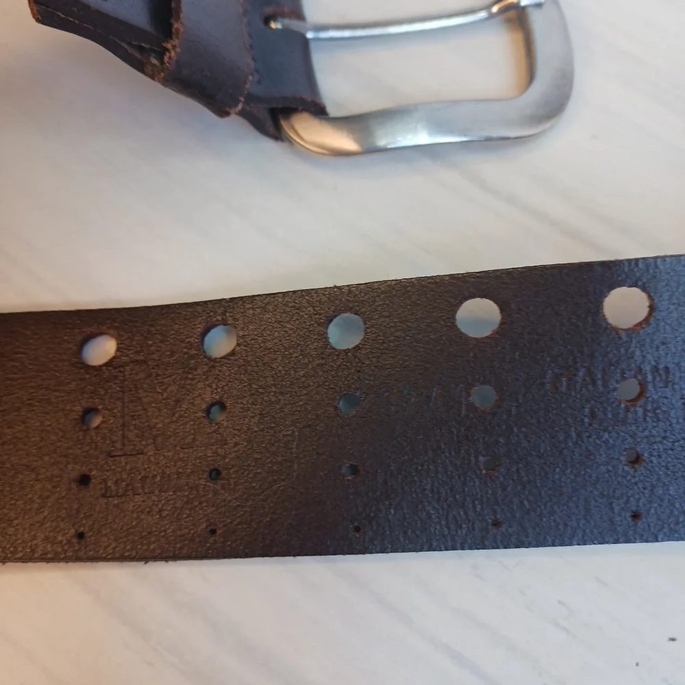 Maurice's Brown Italian Leather Belt Large 34